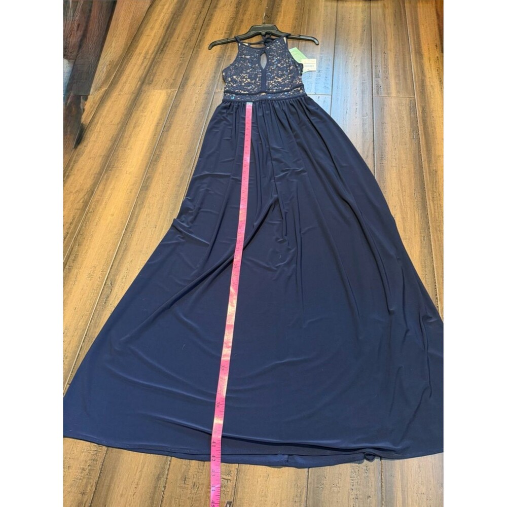 Morgan & Co. Navy Lace Evening Dress NWT - Picture 8 of 9
